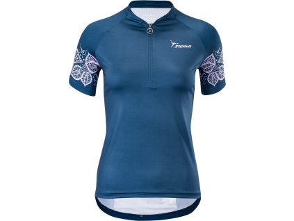 Dámský MTB dres Sabatini WD1625 navy-lilac (Velikost M)