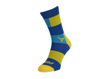 Vysoké cyklistické ponožky Bardiga UA1642 navy-lime (Velikost 36-38)