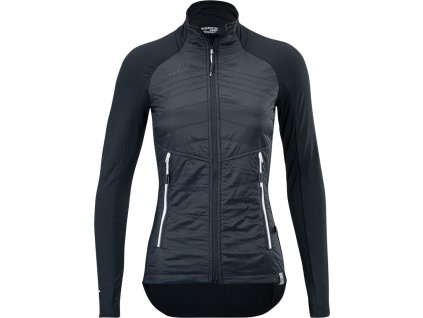 Dámská zateplená mikina Sillaro WJ1727 black-white (Velikost S)