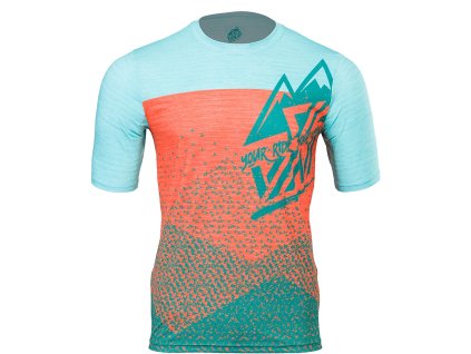 Pánský enduro dres Denno MD1803 ocean-orange (Velikost S)