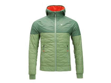 Pánská primaloft bunda Deruta MJ1901 green-ruby (Velikost M)