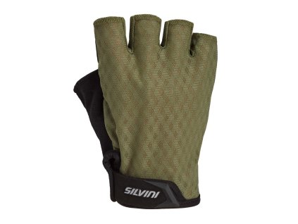 Pánské cyklistické rukavice ORSO MA1639 olive-black (Velikost M)