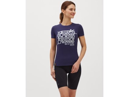 Dámský volný MTB dres Pelori WD1630 navy-cloud (Velikost S)