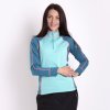 TISPA ZIP dámská funkční mikina s krátkým zipem modrozelená/mintová | PRG00588_modrozelená/mintová