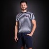 HRON pánské triko s bambusem modro-bílý proužek | PRG00655_modro-bílý proužek
