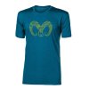 HRUTUR "RAM" pánské merino triko petrol melír | PRG00708_petrol melír