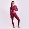 MW SDNZ dámské dlouhé merino spodky vínový melír | PRG00630_vínový melír