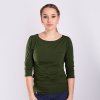 ANIKA dámské triko s 3/4 rukávem s bambusem khaki | PRG00474_khaki