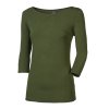ANIKA dámské triko s 3/4 rukávem s bambusem khaki | PRG00474_khaki