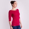 ANIKA dámské triko s 3/4 rukávem s bambusem vínová | PRG00474_vínová