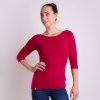 ANIKA dámské triko s 3/4 rukávem s bambusem vínová | PRG00474_vínová