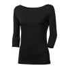 ANIKA dámské triko s 3/4 rukávem s bambusem černá | PRG00474_černá
