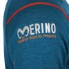 MW NDR pánské merino triko s dlouhým rukávem petrol melír | PRG00626_petrol melír