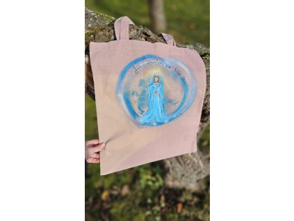 "Léčivá náruč panenky Marie"- ručně malovaná taška