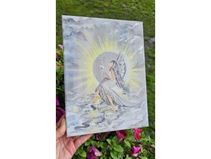 LUNA originál na plátně 18x24cm