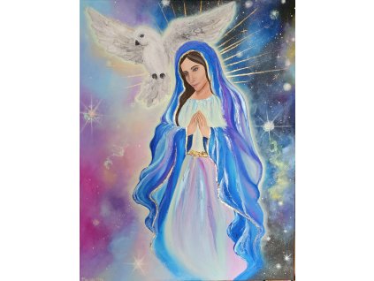 Madona-léčivá nebeská energie- originál na plátně vel.60x80cm