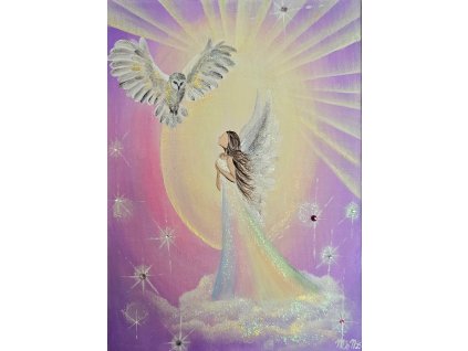 Moudrost máš ve svém nitru - originál na plátně 18x24cm