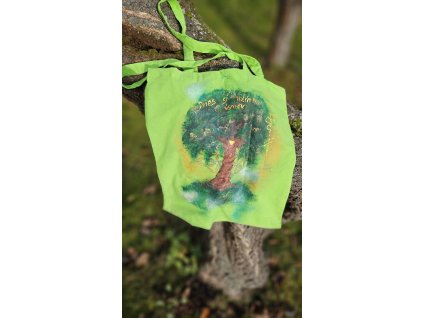 "Strom života" se světelným kódem archandělů- ručně malovaná taška