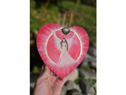 Srdce světla,ve kterém se rodí zázraky - originál na plátně 15cm