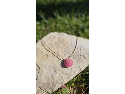 "Píseň srdce" - něžný náhrdelník s rodochrozitem