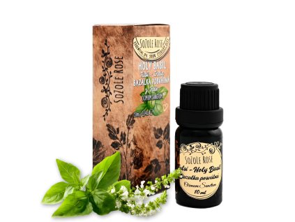 Etericky olej Bazalka posvatna Tulsi z Indie SoZoLe Rose 10ml