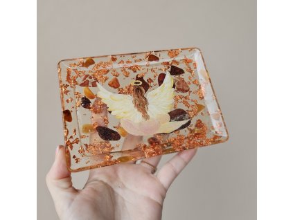 "Nechť hojnost proudí do mého života"- orgonitová miska