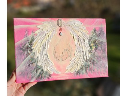 "V propojení" - originál na plátně vel.20x30cm