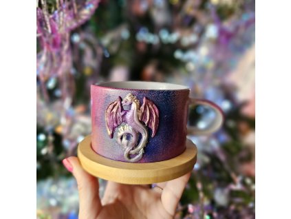 "Magie draka" s opalitem,s podtáckem 200ml