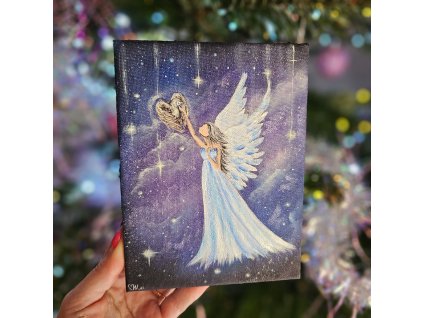 Křídla naděje - originál na plátně 10x15cm