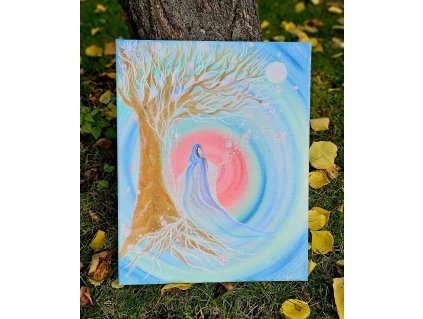 Bohyně MORANA- originál na plátně 40x50cm