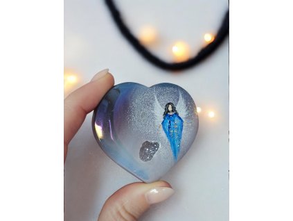 "Strážce srdce"- srdíčko achátu aqua aura