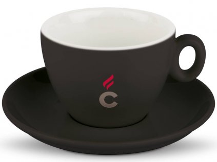 Carraro cappuccino šálka nízka matná čierna