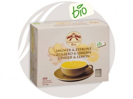 Golden Bridge Tea - Zázvor a citrón 100x2,8g sáčok