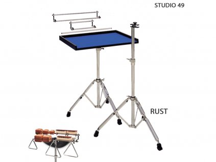 RUST univerzální stojan pro koncertní triangly woodblocks a kravske zvonce studio 49