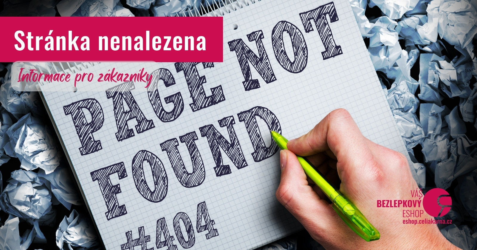 Stránka nenalezena - informace pro zákazníky