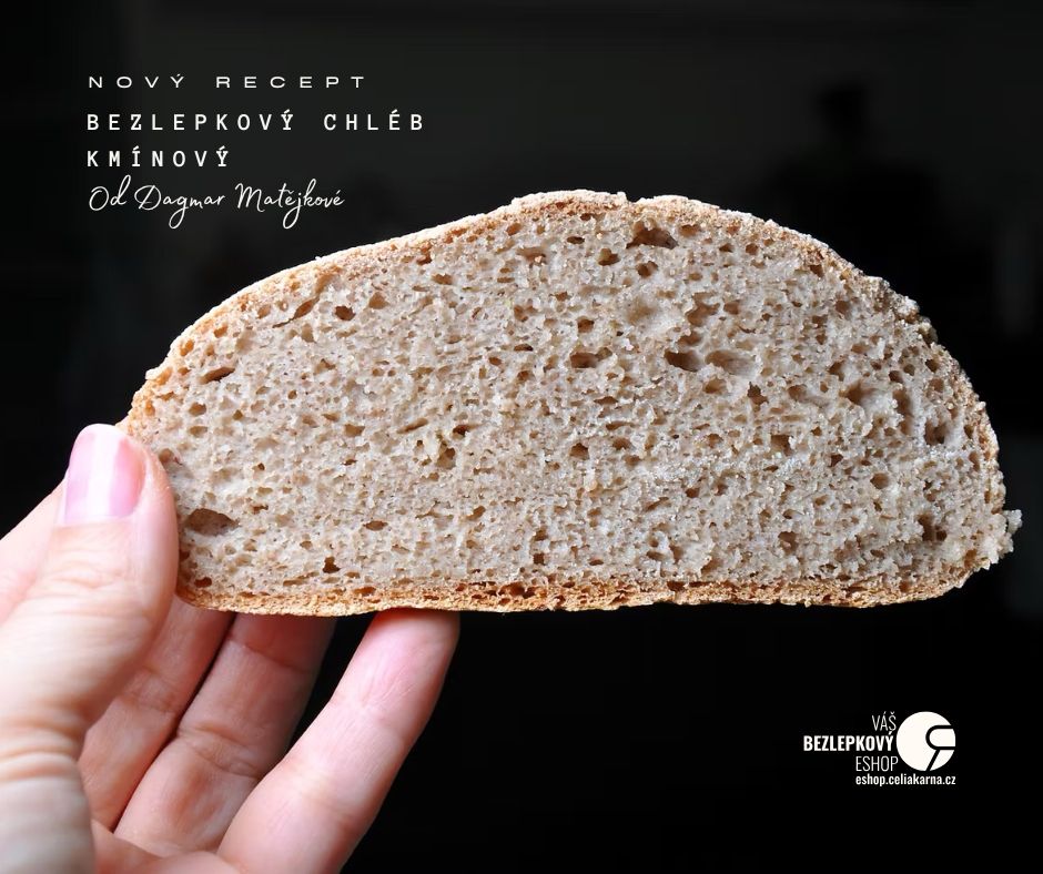 🍞 Bezlepkový CHLÉB kmínový - edice 3 hrnky