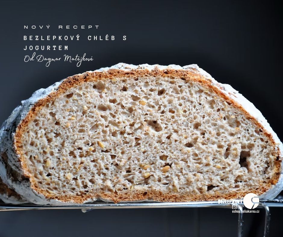 📝 Bezlepkový CHLÉB s jogurtem