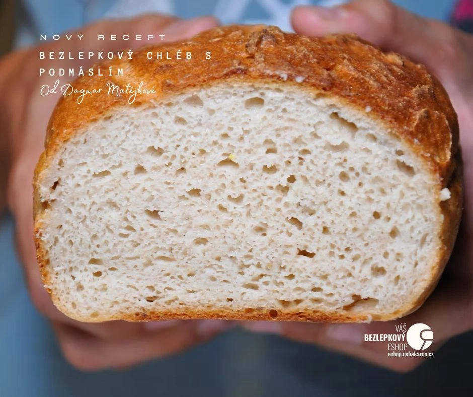 🥛 Bezlepkový CHLÉB s podmáslím