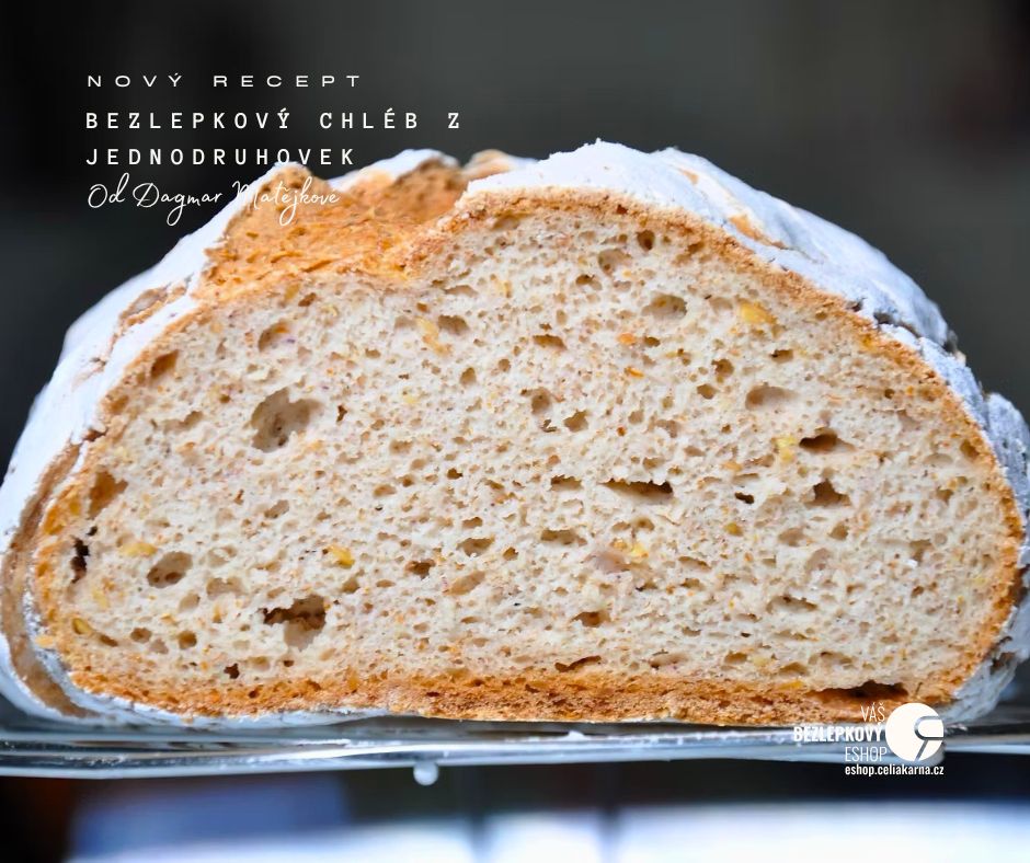 🍞 Bezlepkový CHLÉB z jednodruhovek