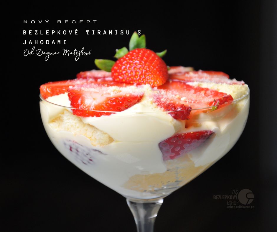🍓 Bezlepkové TIRAMISU s jahodami