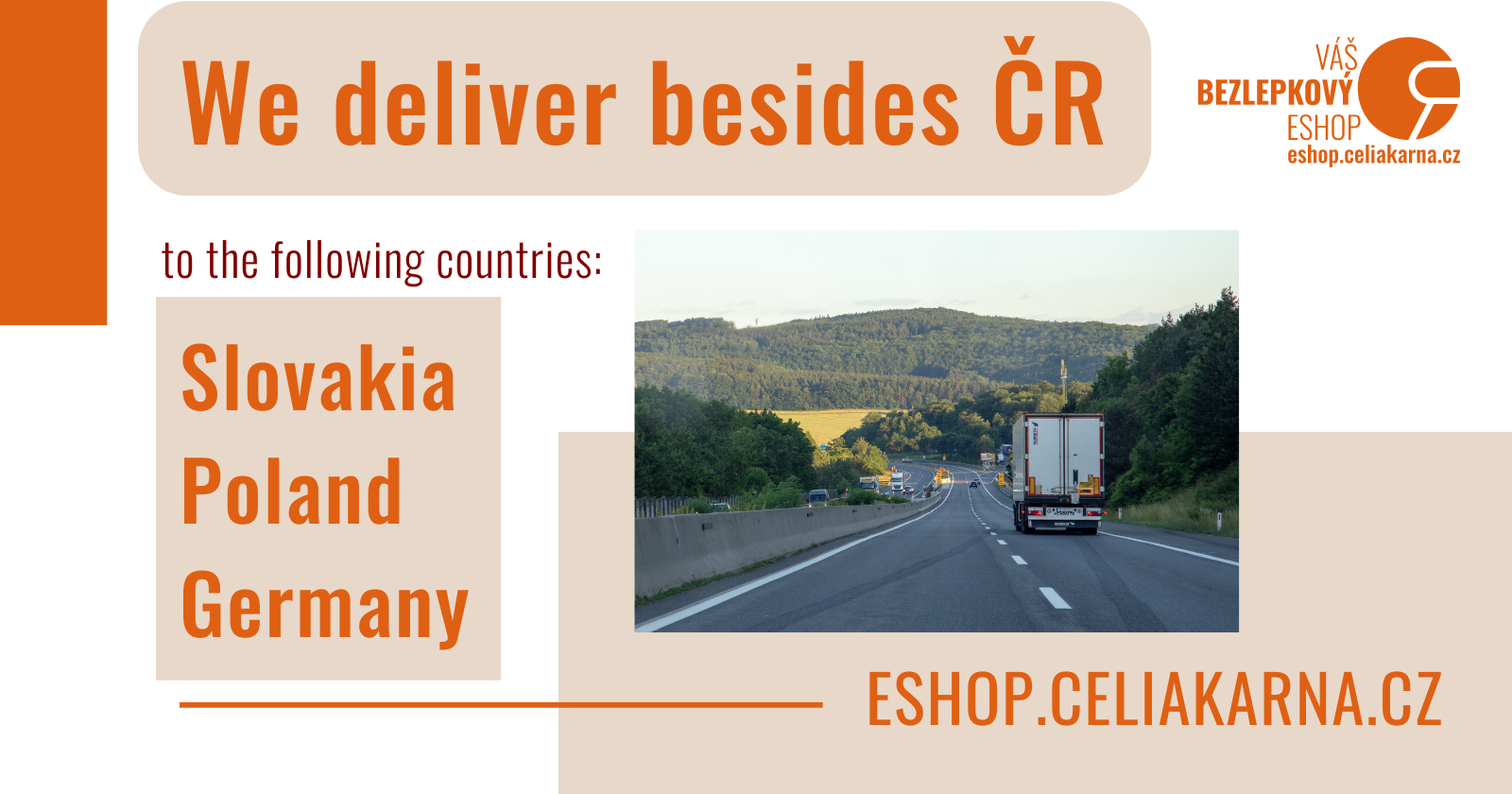 Delivery besides the Czech Republic