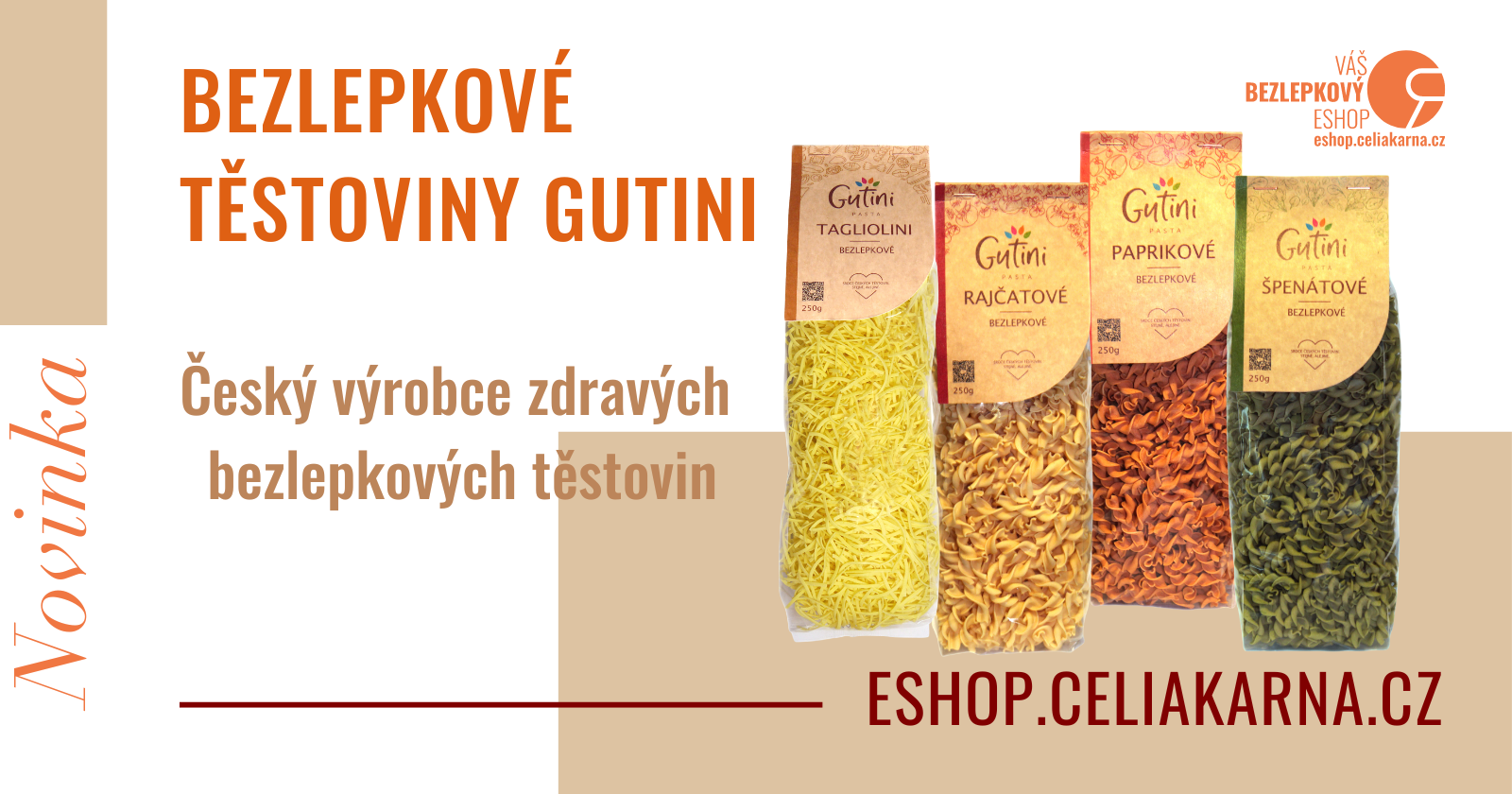 Bezlepkové těstoviny GUTINI