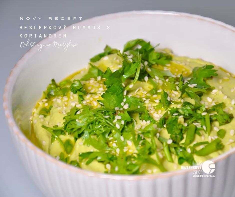 🥙 Bezlepkový HUMMUS s koriandrem
