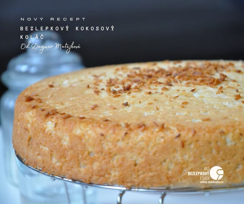 🥥 Bezlepkový KOKOSOVÝ KOLÁČ