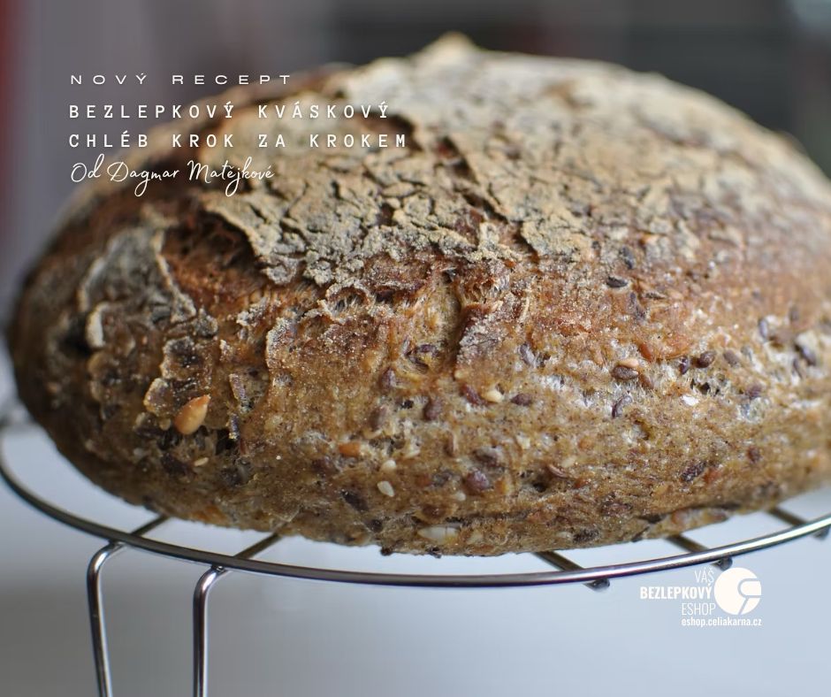 🍞 Bezlepkový KVÁSKOVÝ CHLÉB „krok za krokem“