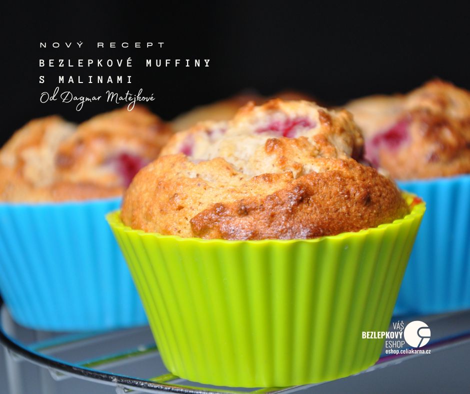 🧁 Bezlepkové MUFFINY s malinami