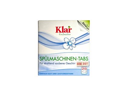 TABLETY DO MYČKY bez fosfátů, chlóru a vůně, s ekologický certifikát ECOCERT, 25 x 20 g, eshop.celiakarna.cz