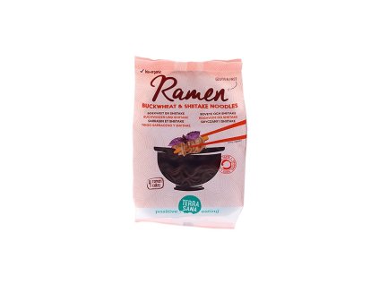 Bezlepkové NUDLE RAMEN pohanka s shiitake, BIO, 280 g, eshop.celiakarna.cz