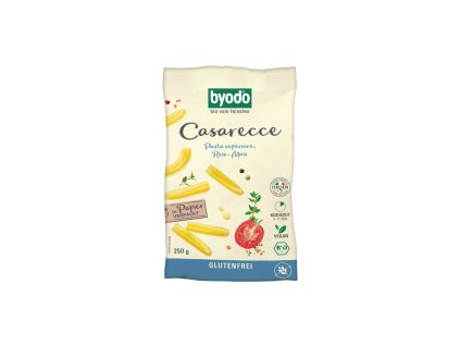 Bezlepkové CASARECCE z rýže a kukuřice, BIO, 250 g, eshop.celiakarna.cz