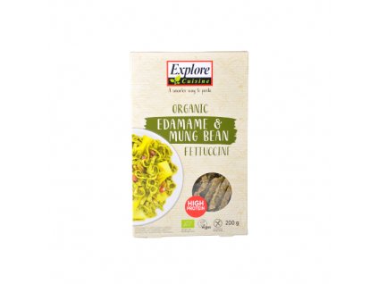 Bezlepkové Fettuccine z fazolí Edamame, BIO, 200 g, eshop.celiakarna.cz